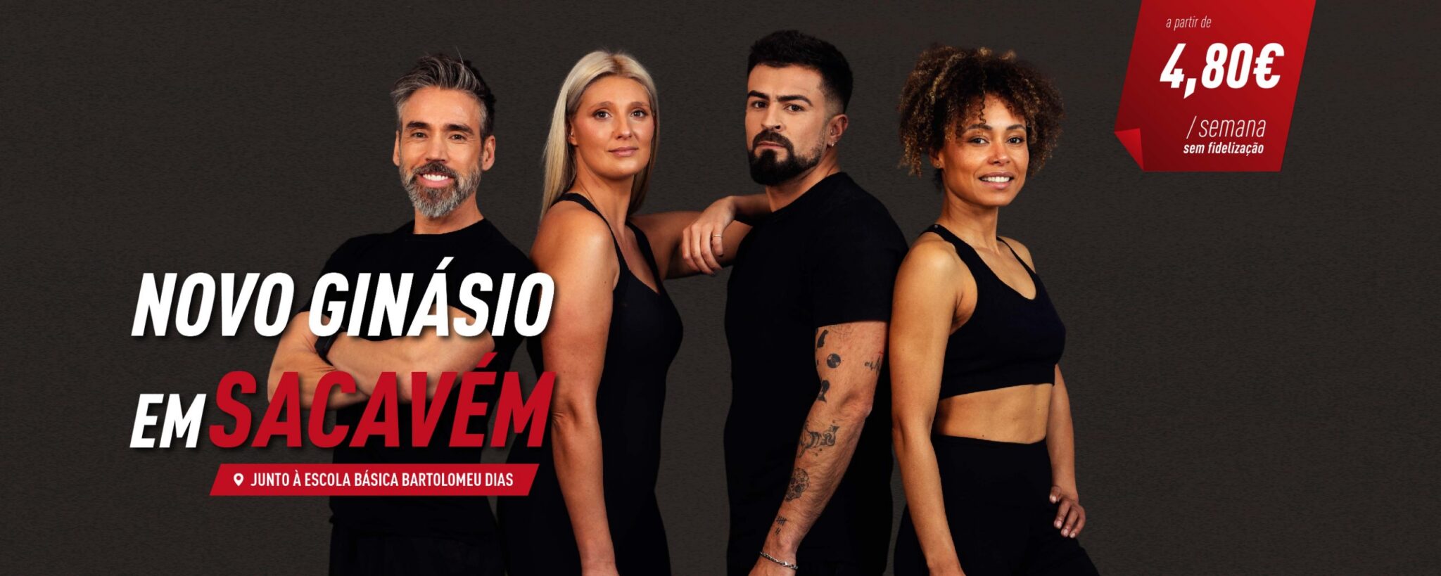 Novo ginásio Focus Fitness em Sacavém, junto à Escola Básica Bartolomeu Dias, a partir de 4,80€ por semana sem fidelização